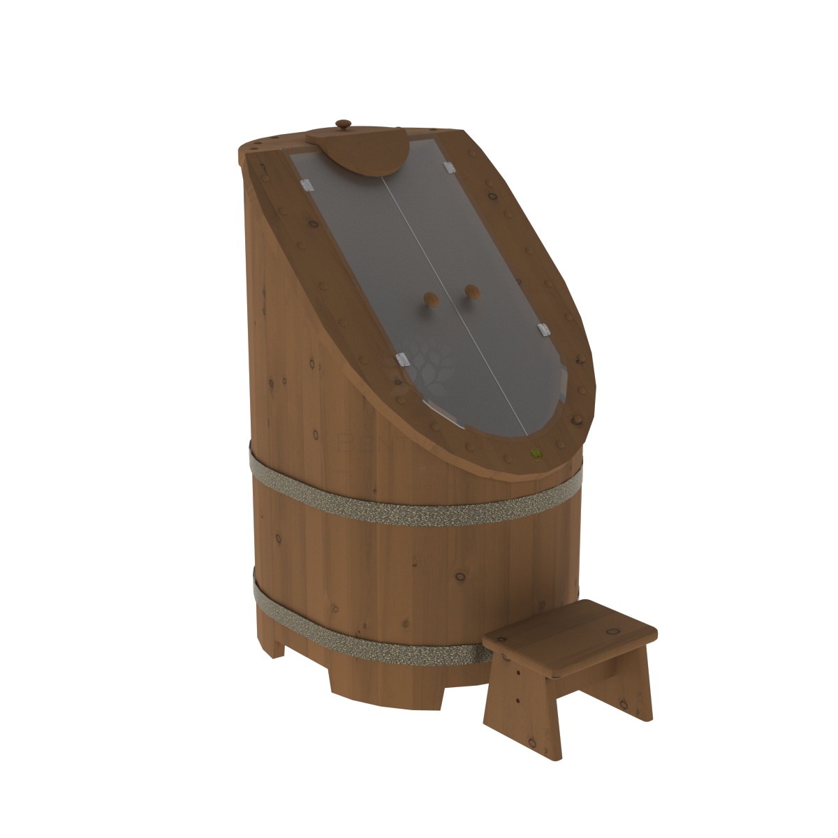 1781 Фитобочка со стеклом "Стандарт" цвет орех, фурнитура 409 Alyarus 