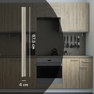 Угол для кухонного шкафа Дейма темная 4x67.3 см ЛДСП цвет коричневый