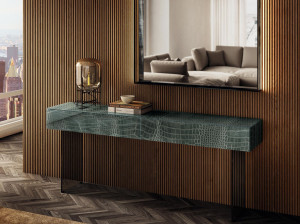 Стеклянная прямоугольная консоль