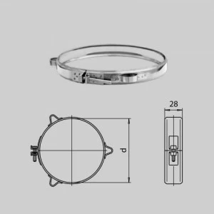 Обжимной хомут Ferrum под растяжку (430/0,5 мм) Ф210