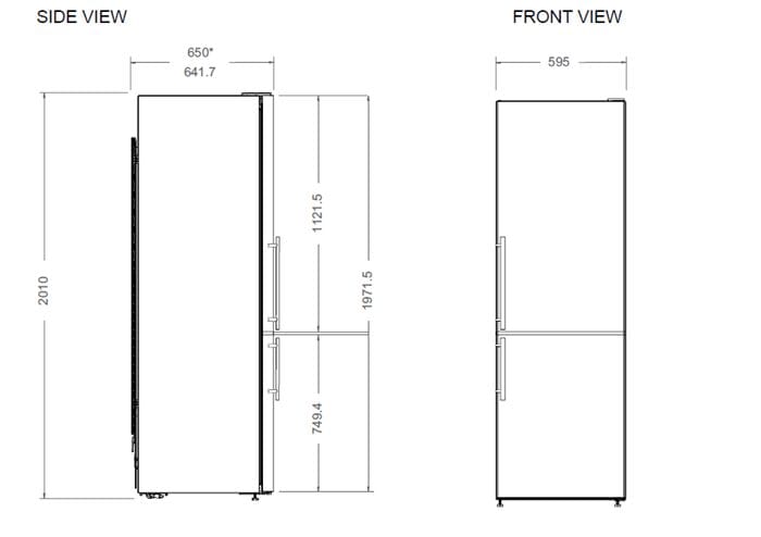 Двухдверный холодильник без Мороза из нержавеющей стали Bertazzoni мастер ARCH-00119100 - Вид №1