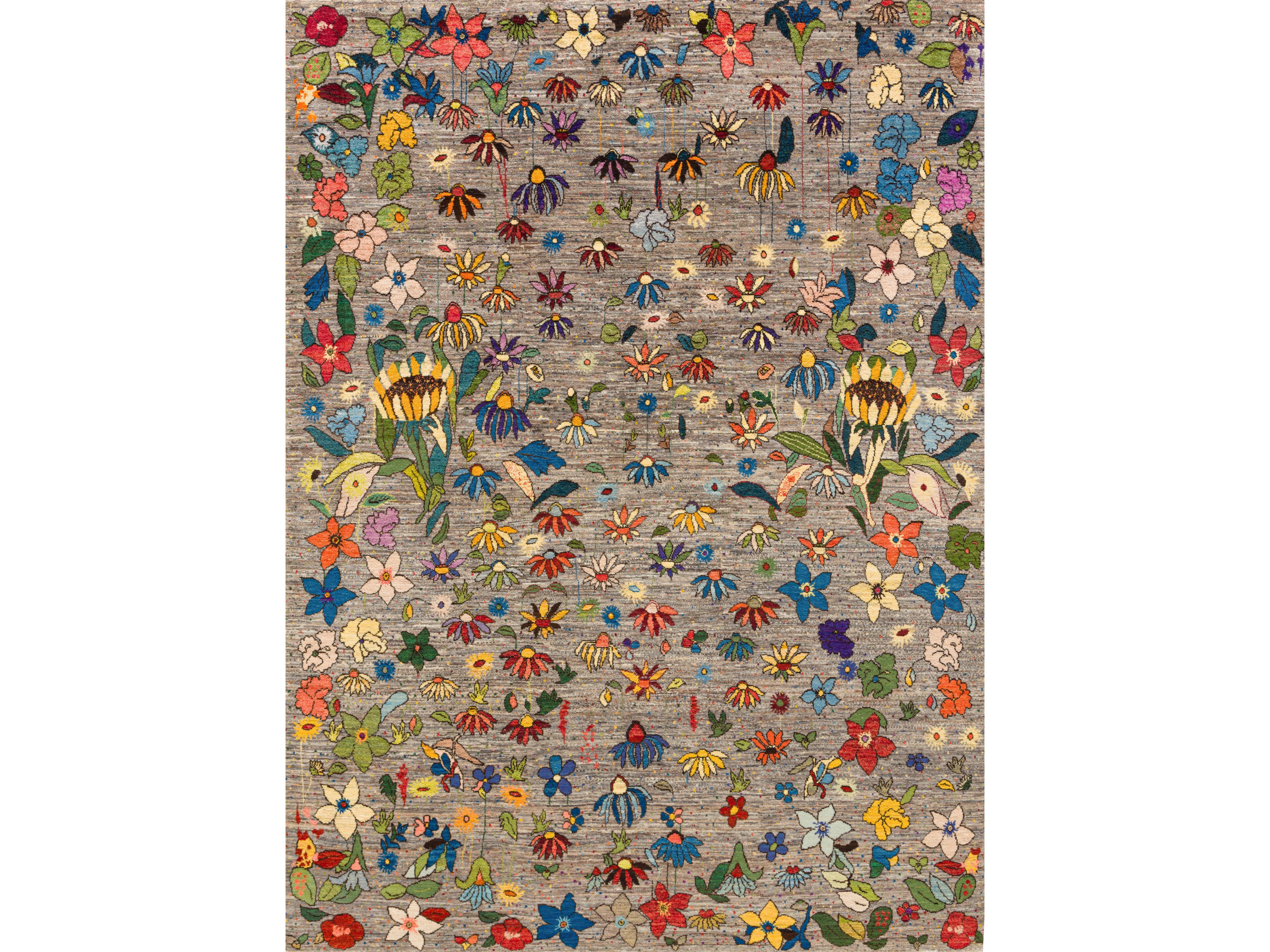 Прямоугольный шерстяной цветочный ковер Zollanvari Garden of Eden-Designer ARCH-00135563 - Вид №1