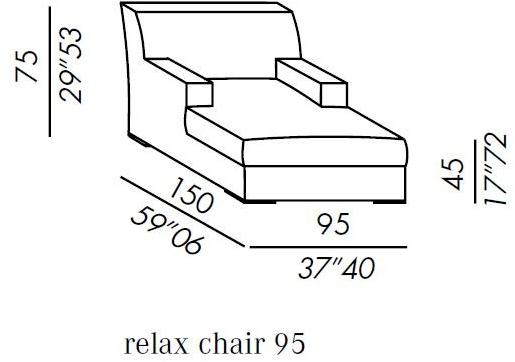 Meridiani Мягкая кушетка из ткани James sun-id-1399893 - Вид №1