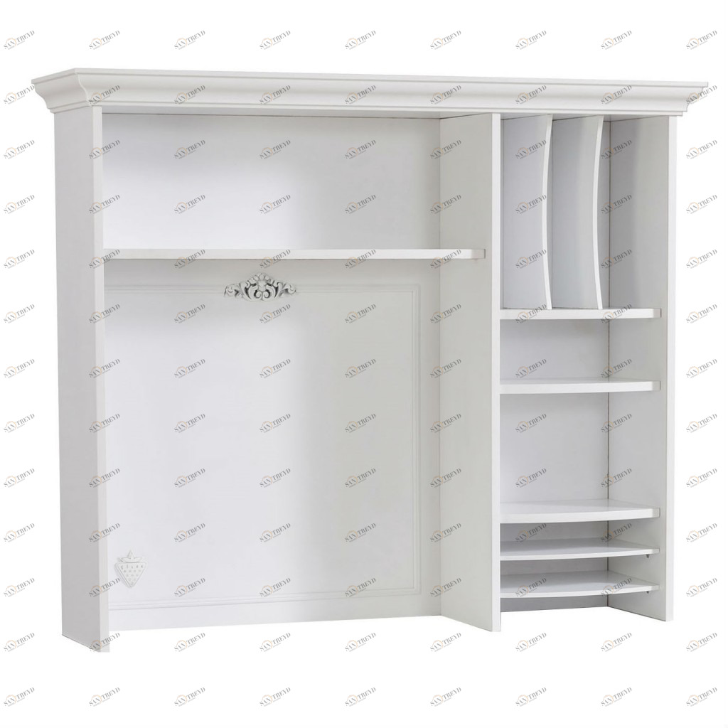 Надстройка для письменного стола белая 112 см с полками Romantica CILEK ROMANTICA 00-3832397 Белый Santreyd