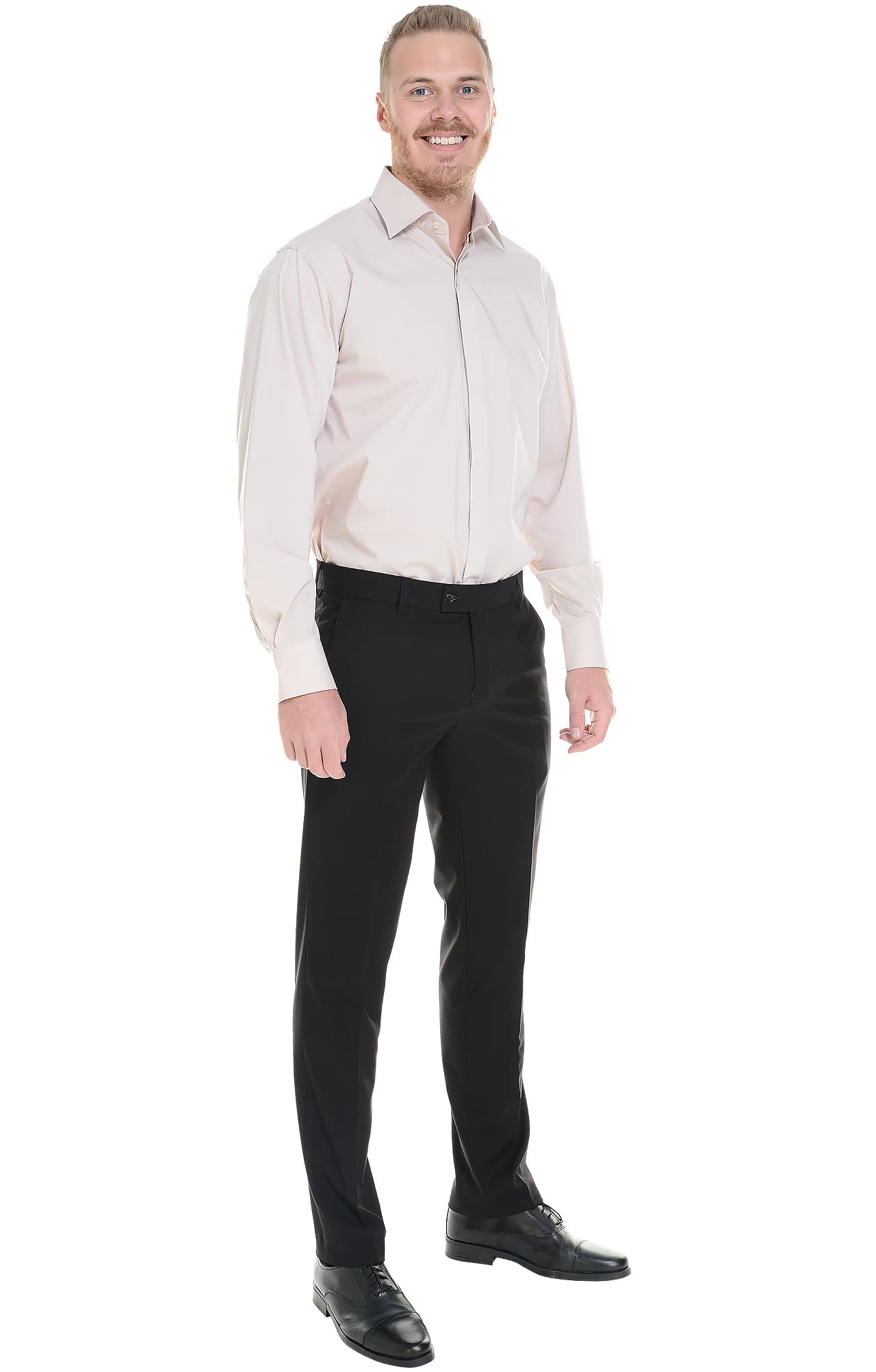 62437 Рубашка мужская  beige El-Risto  Корпоративная одежда  размер 39/176-182  - Вид №3