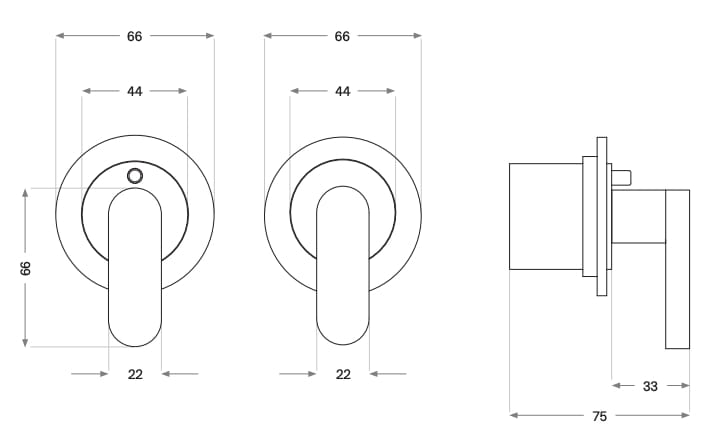 Смеситель для душа из нержавеющей стали с переключателем COCOON John Pawson ARCH-00021630 - Вид №3