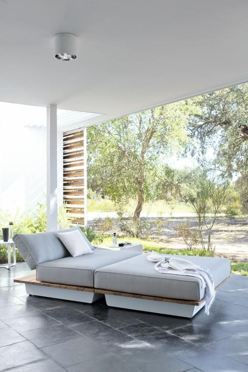 MNST1032 Concept 6 белый столешница из дерева iroko Manutti Air - Вид №2