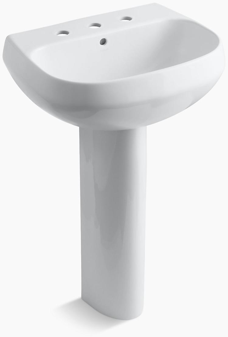 KOHLER Раковина на пьедестале Wellworth 8 шт. K-2293-8-96  - Вид №1
