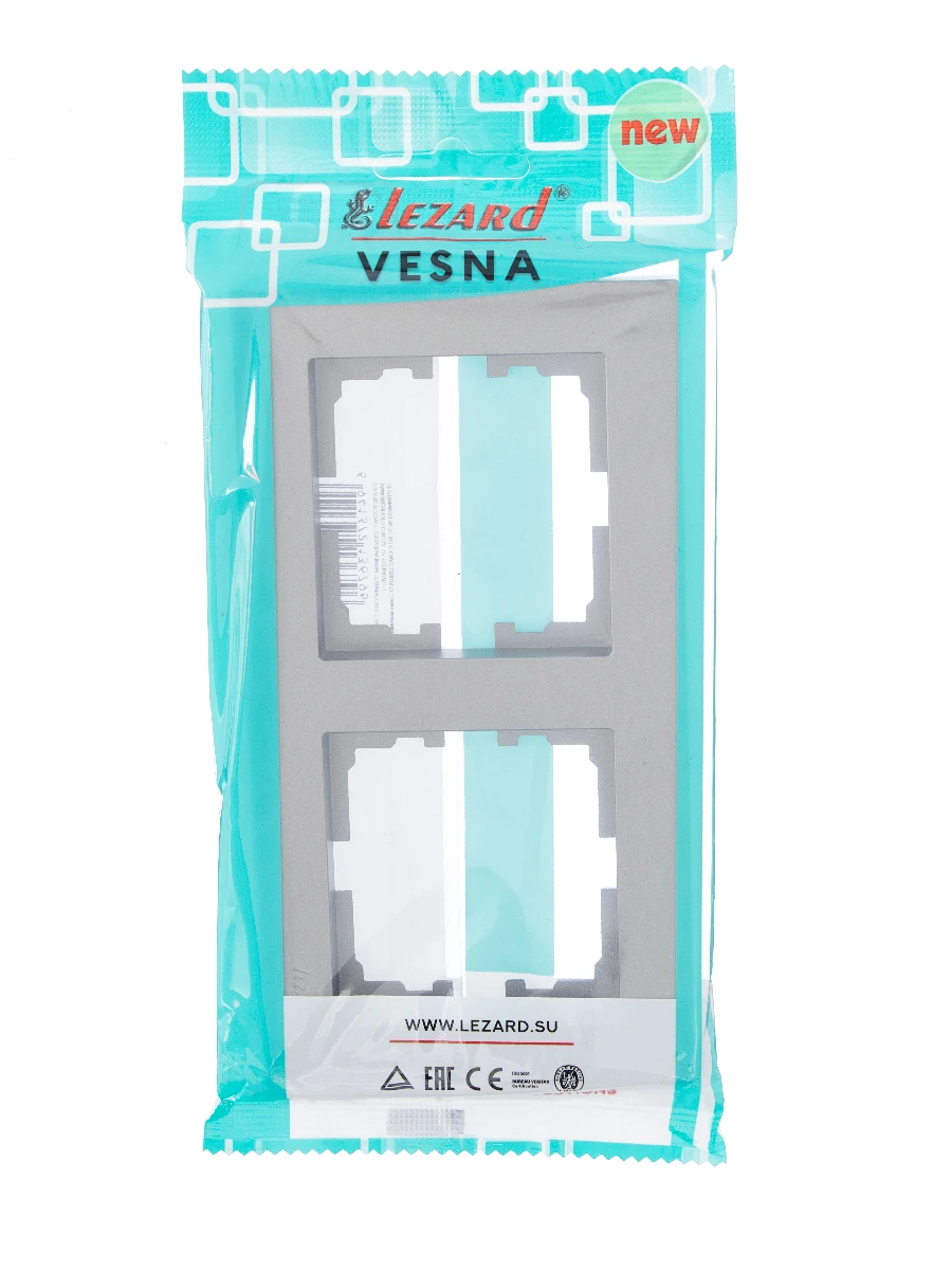 VESNA Рамка 2-ая горизонтальная без вст платина LEZARD 742-3500-147