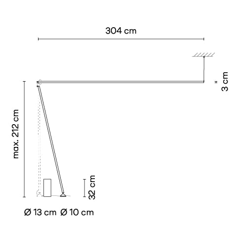Регулируемая алюминиевая светодиодная напольная лампа Vibia Sticks Solo ARCH-00052249 - Вид №5