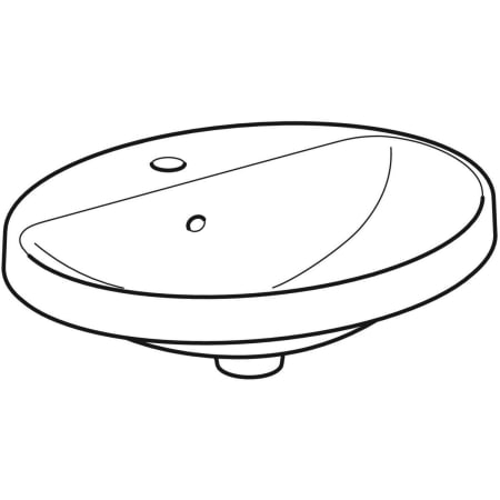 500.720.01.2 Встраиваемая раковина Geberit VariForm овальной формы, с полкой для отверстия под смеситель Geberit  - Вид №10