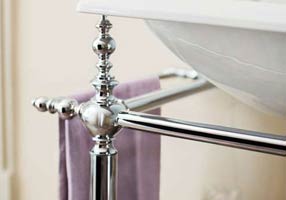 Gentry Home Таз большой белый Victorian Темный никель GH100386 - Вид №1