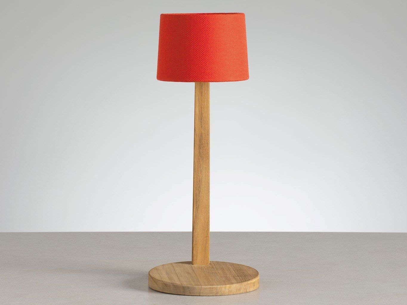 Настольная лампа из тикового дерева с батарейным питанием Ethimo Gaia ARCH-00058108 - Вид №3