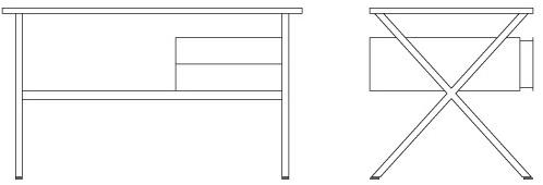KNOLL Стол из стали и стекла с деревянными ящиками sun-id-1431402 - Вид №7