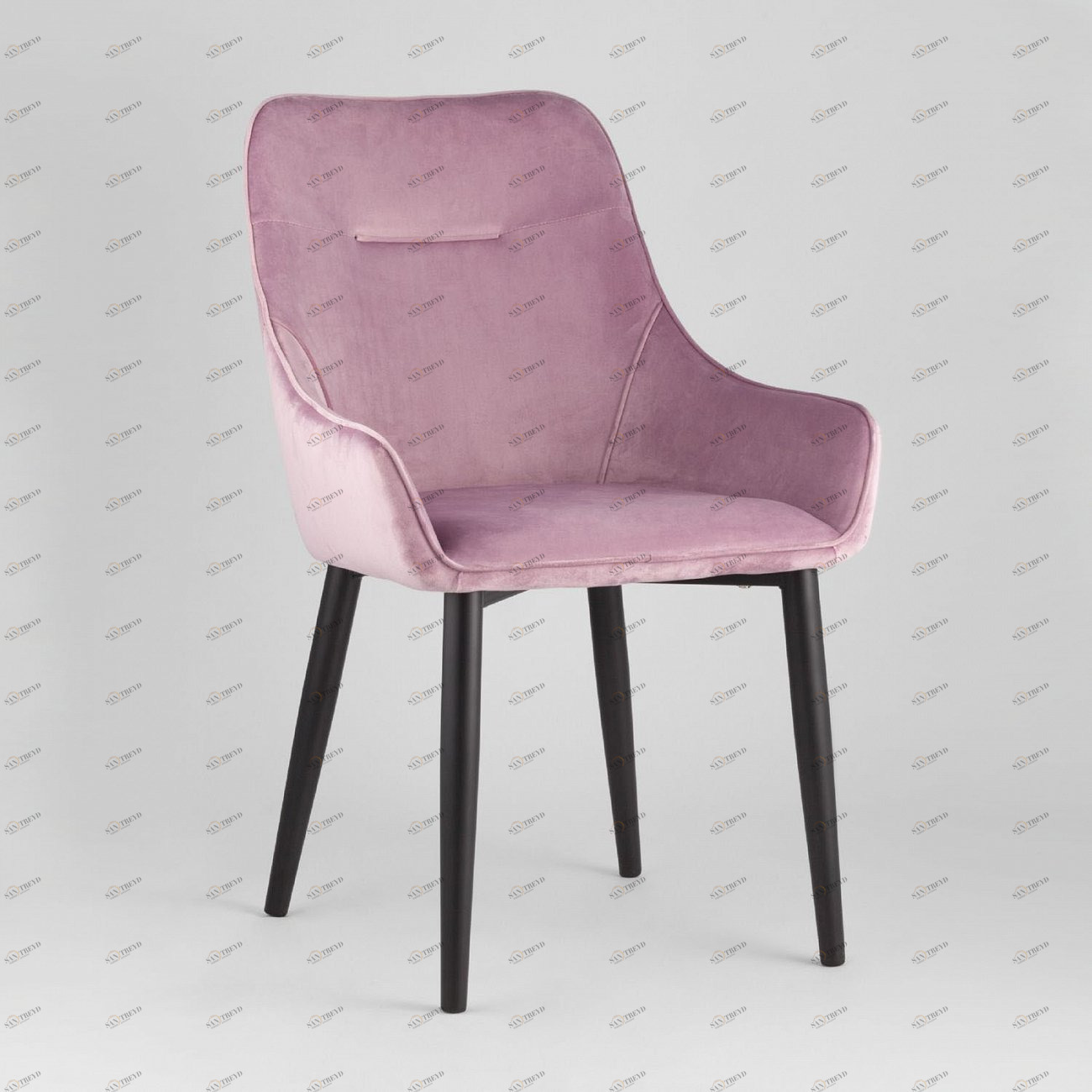 Стул с подлокотниками мягкий сиреневый с черными металлическими ножками "Диана" STOOL GROUP ДИЗАЙНЕРСКИЕ 00-3881952 Фиолетовый 