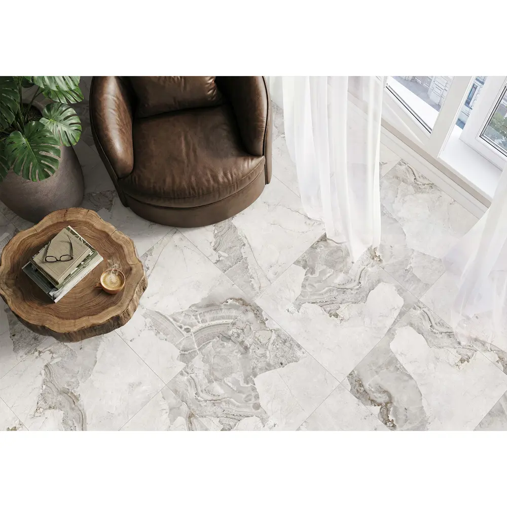 Глазурованный керамогранит Alma Ceramica Patagonia Ice 04 60x60 см 1.8 м² матовый цвет бежевый 89458929 STLM-2086005