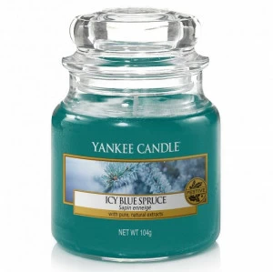 Свеча маленькая в стеклянной банке "Заснеженная ель" 104гр 25-45 часов YANKEE CANDLE  267896 Зеленый