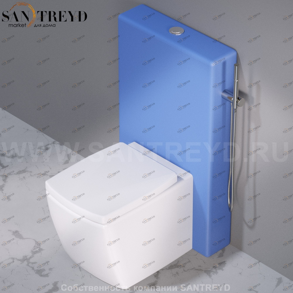 C304140 Компакт унитаз с бачком Синий A. e T. Italia WALL Италия AeT ITALIA