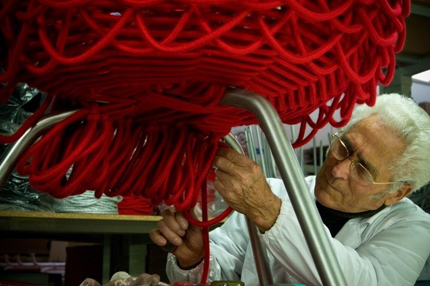 edra Стальное кресло, обитое хлопковой веревкой  Ctv010  - Вид №5