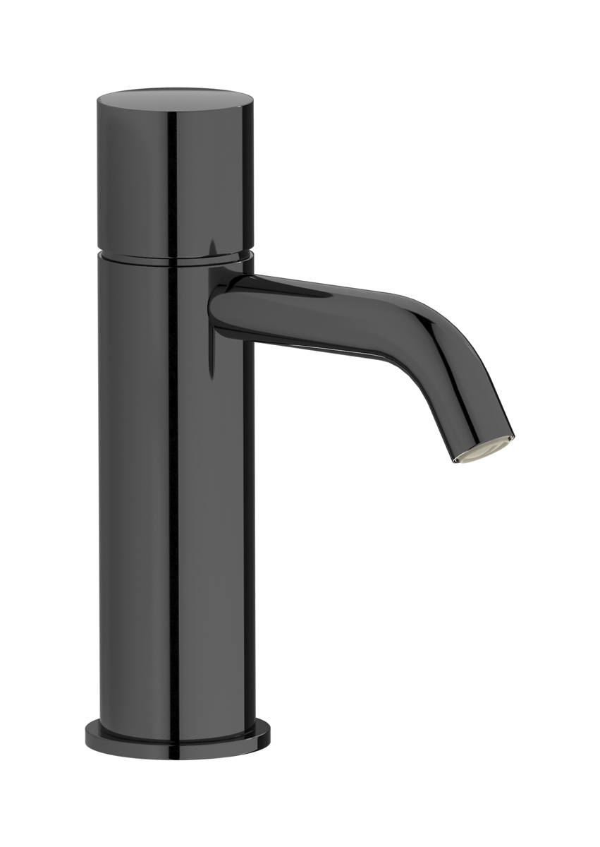 Смеситель для раковины на 1 отверстие в комплекте с донным клапаном WE ARE IB rr200cf Black Chrome Brera