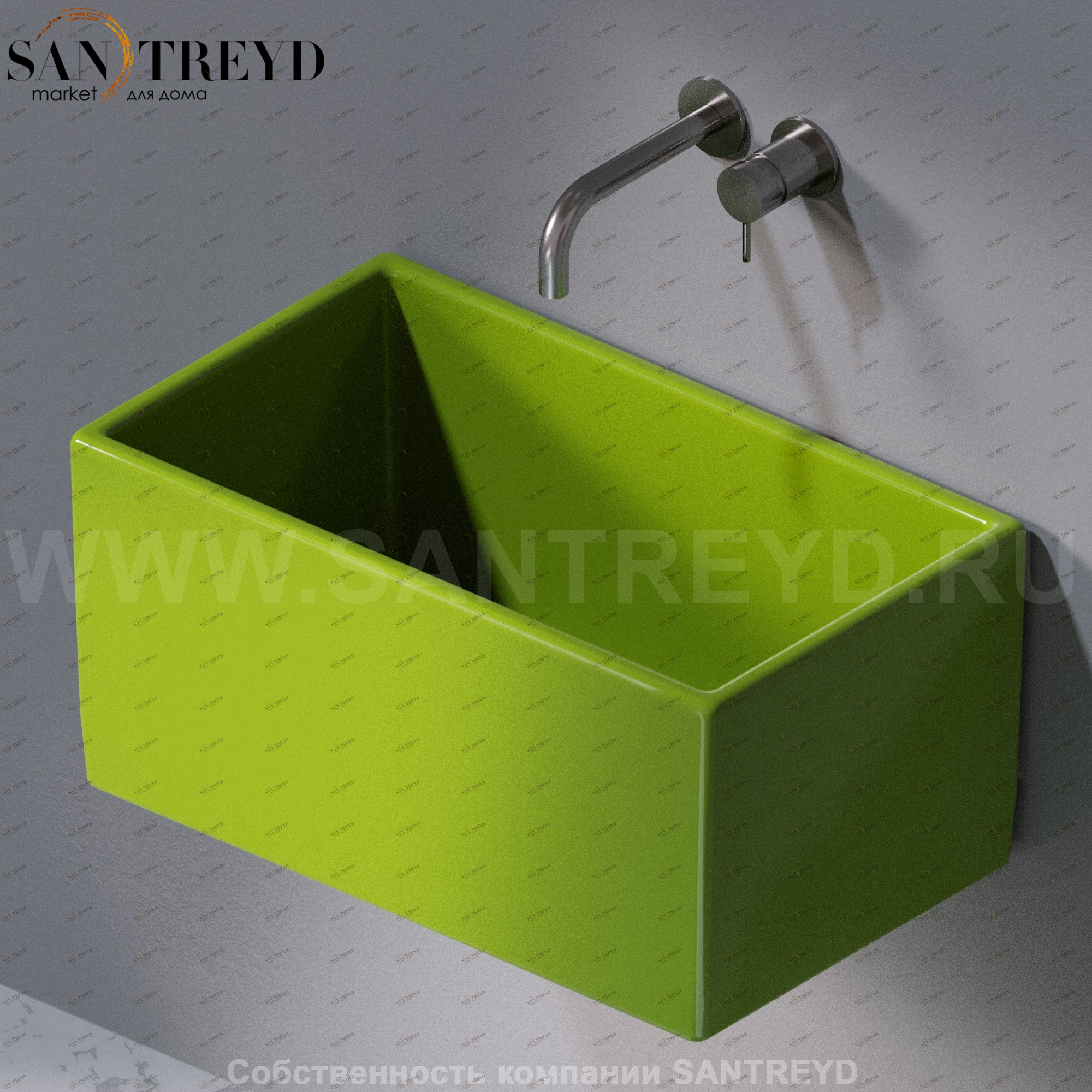 L112121 Подвесная раковина настенная прямоугольная A. e T. Italia Tower AeT ITALIA