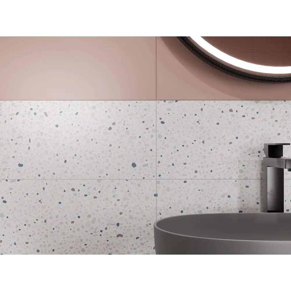 Настенная плитка KREAFORTA Mersey Mono 20x40 см 1.62 м² матовая цвет розовый 89413661 STLM-2021953 - Вид №8