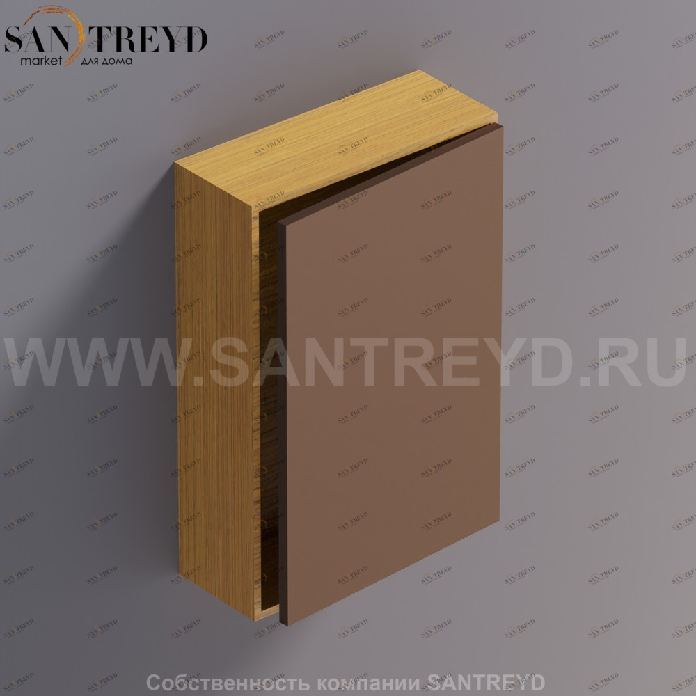 LIFT Модульный шкаф 60 см с правой дверью на доводчиках. Модули могут располагаться горизонтально и вертикально. Отделка: тик и темная бронза. AMOB051BRPTDX Agape