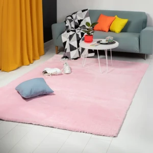 Ковер полиэстер Лавсан Пинк 80x150 см цвет розовый