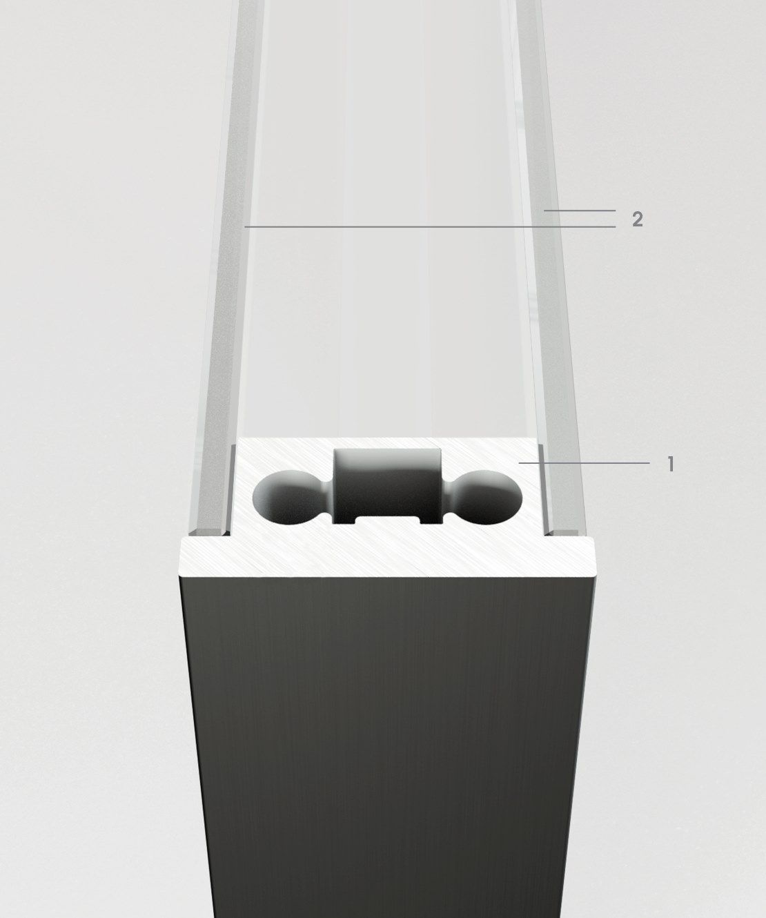 Зеркальная стеклянная поворотная дверь ADL плоская ARCH-00131356 - Вид №7