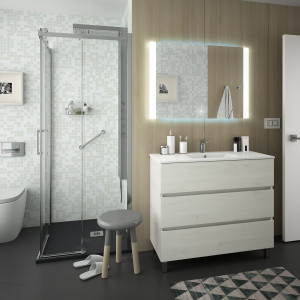 23254 SALGAR Мебель для умывальника FUSSION LINE 1000 SBIANCATO с 3 ящиками 997 x 868 x 450 мм Sbiancato