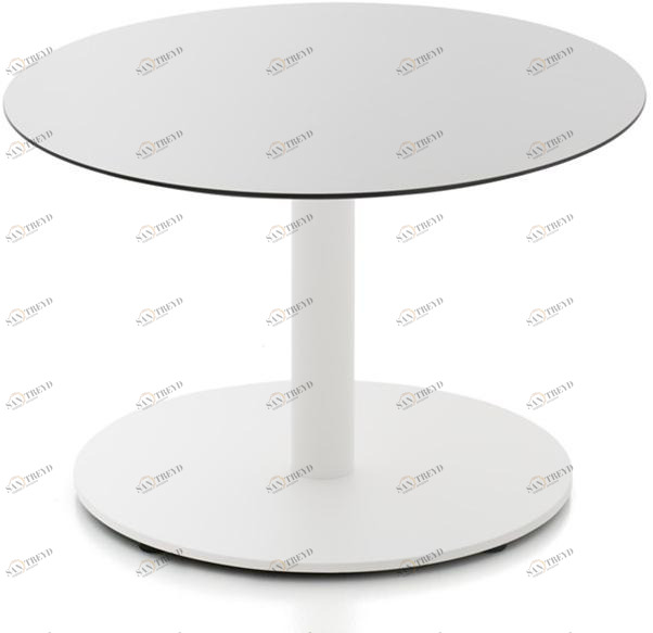 Kastel Низкий круглый журнальный столик из hpl Kaleox Kkk8tb