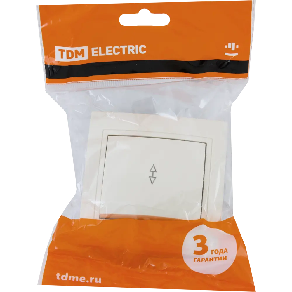 TDM ELECTRIC Выключатель проходной бежевый для скрытого монтажа 85591346 Таймыр STLM-0064431 - Вид №5