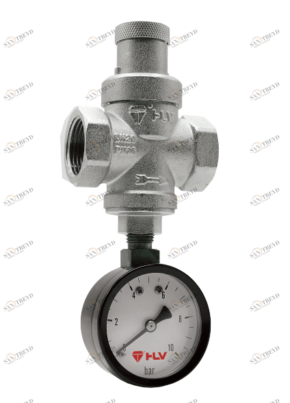 HLV-108088.№.01 Редуктор давления HLV поршневой с манометром 108088 