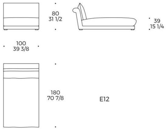 Liu Jo Living Collection Мягкая кушетка из ткани Urban fan sun-id-1368551 - Вид №3