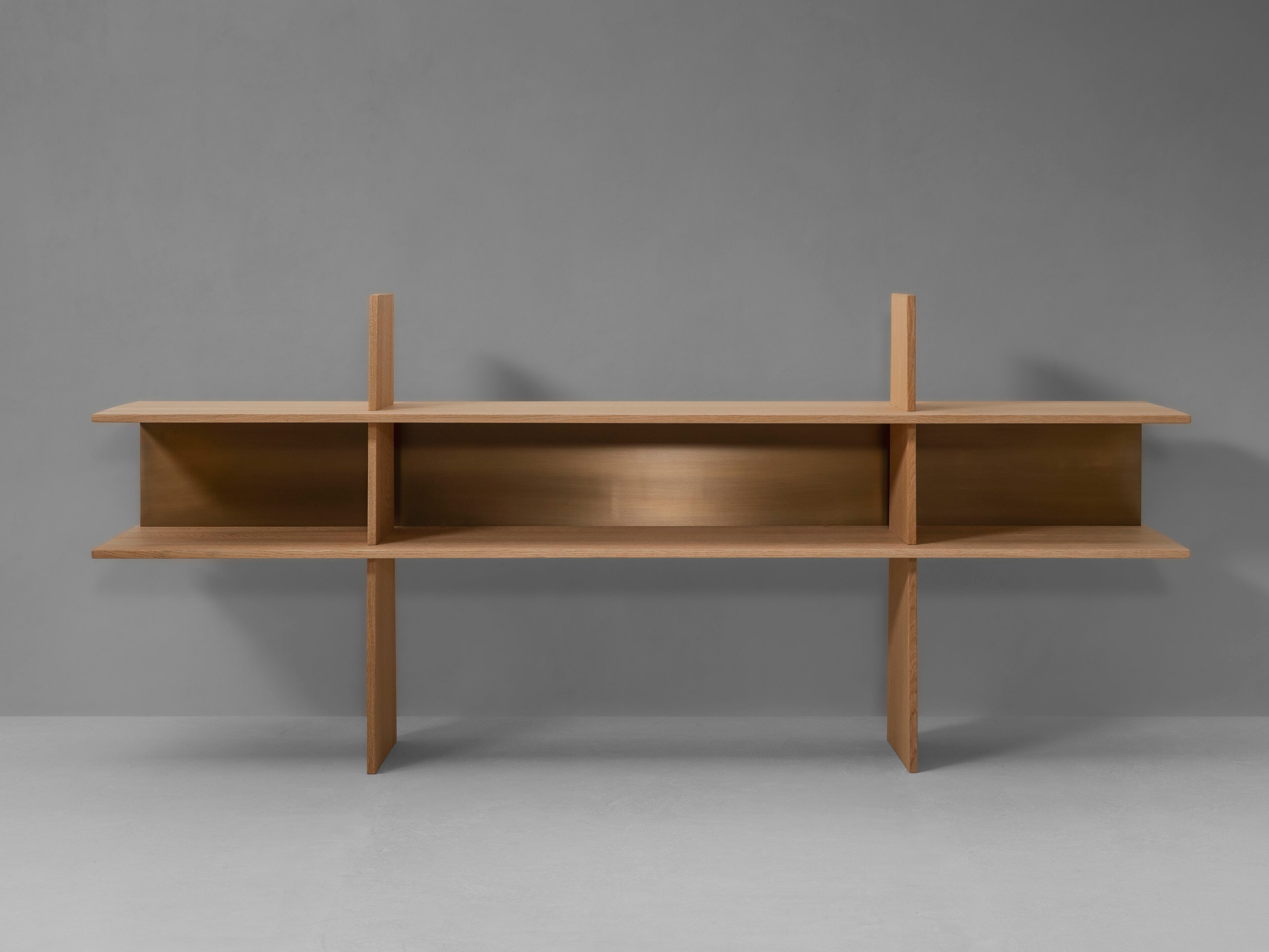 Самонесущий книжный шкаф из массива дерева Van Rossum T-Elements ARCH-00066473