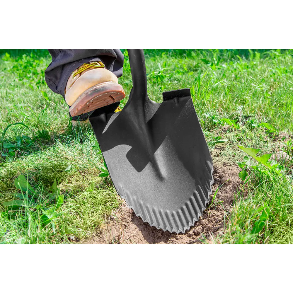 Лопата штыковая Verto 114 см сталь с черенком и зубьями STLM-2080611 - Вид №3