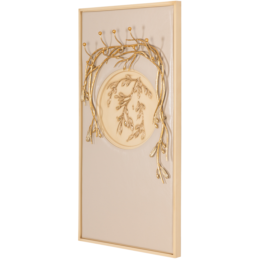 15015 Вешалка настенная Oliva Branch Айвори Мраморное золото BOGACHO 4627196597518 - Вид №3