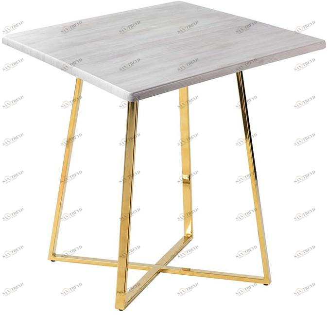 30819 Стол Haku Gold 80x80 white wood R-HOME 980404+170505white_wood