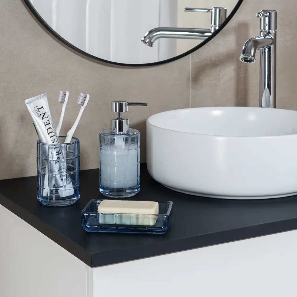 Стакан для зубных щеток Verran Norwa - голубой стеклянный органайзер для ванной 89384112 STLM-1571569 - Вид №6