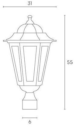 SOVIL Садовый фонарь из литого алюминия Geko 572  - Вид №1