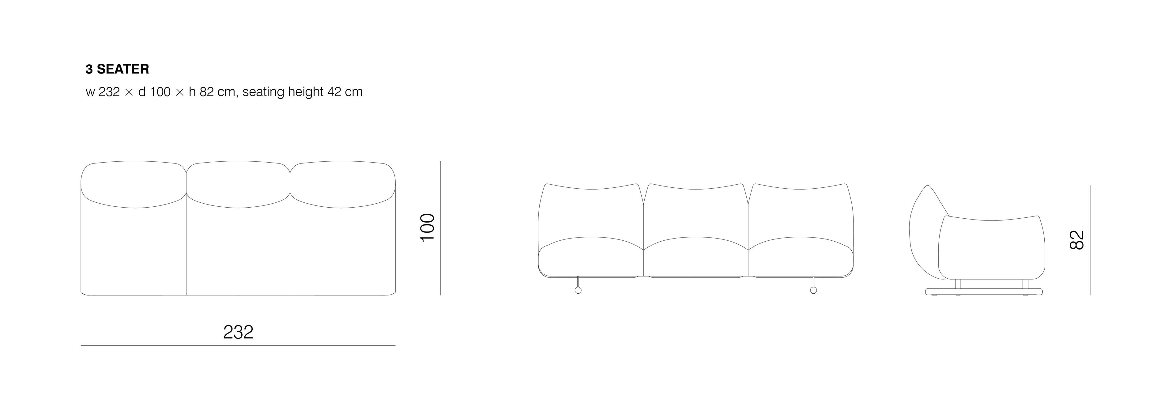 3-местный тканевый диван prostoria Buffa ARCH-00050474 - Вид №4
