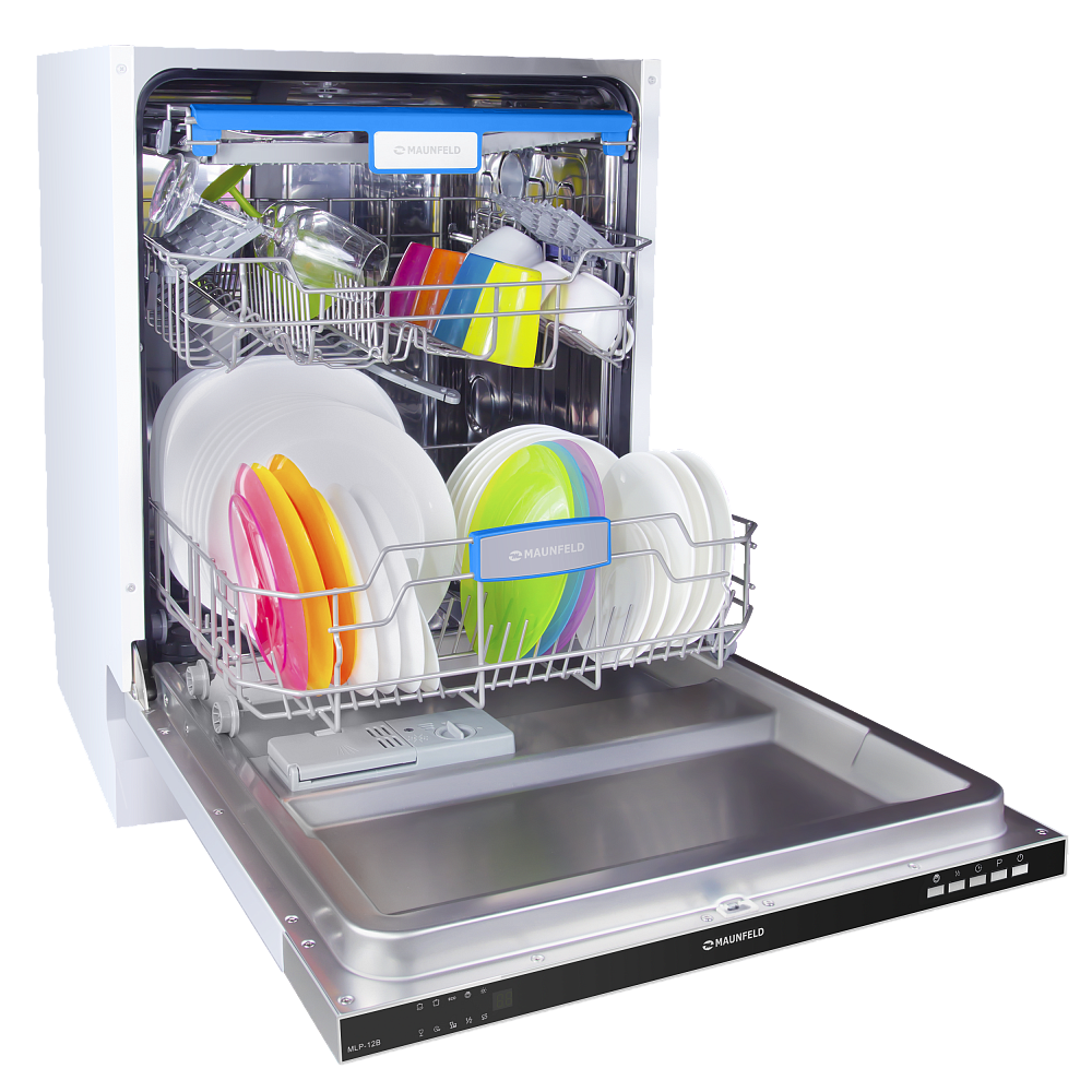 MLP 12B Посудомоечная бытовая машина mlp-12b/ полноразмерная, • тип установки: полновстраиваемая 60см • количество комплектов: 14 • управление: электронное с цифровым дисплеем "cold white» • количество программ: 7 (стекло, интенсивная, стандартная, эко, 9 Santreyd  - Вид №4