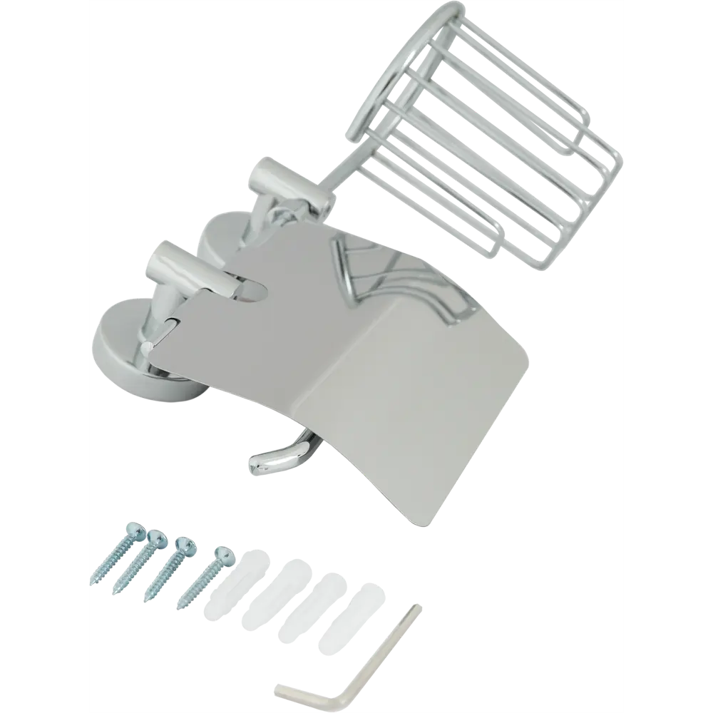 Держатель для туалетной бумаги и освежителя воздуха Mr Penguin «Sonata» цвет хром STLM-2099953 - Вид №3