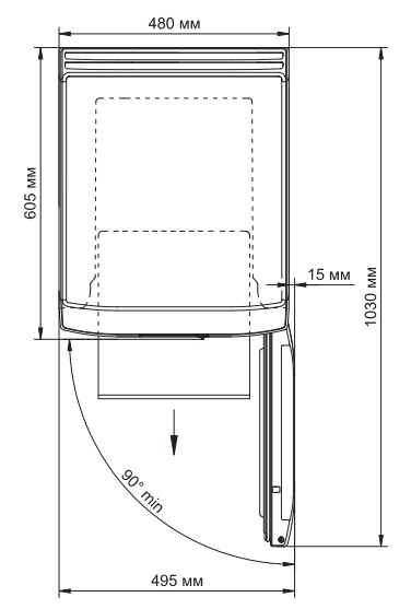 9283699 Холодильник с морозильником   БИРЮСА M418 серебристый STDN-0096041 - Вид №5
