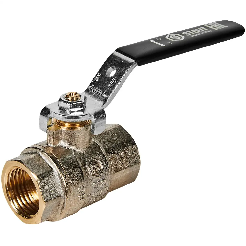 Шаровой кран STOUT прямой DN15 для систем водоснабжения и отопления 89395506 STLM-1508506