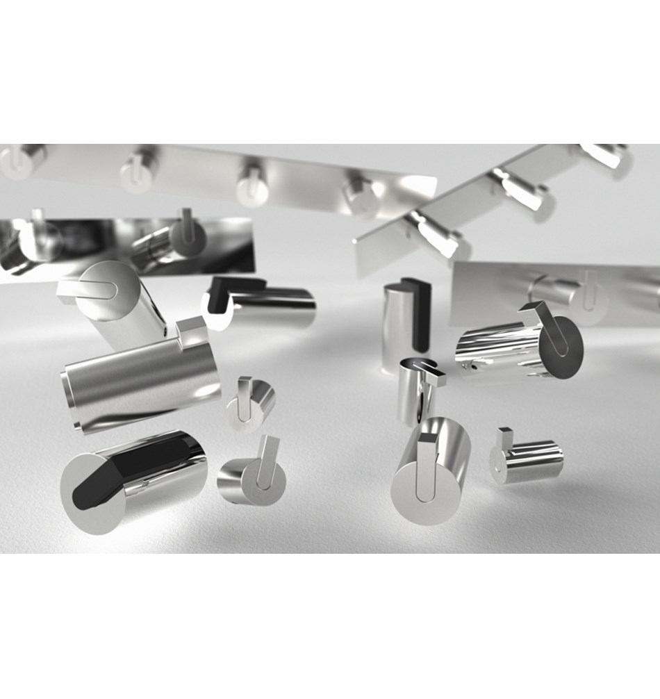 FROST Крючок 6 » 2 шт. почищенный Нержавеющая сталь Матовый N1901-1  - Вид №1