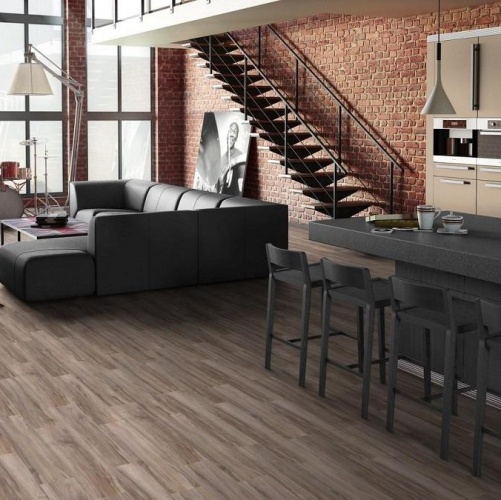 Виниловый ламинат Tarkett Lounge Acoustic Дуб с брашью (Текстурированная) 914,4х152,4/101,6 мм 1000901216 - Вид №4