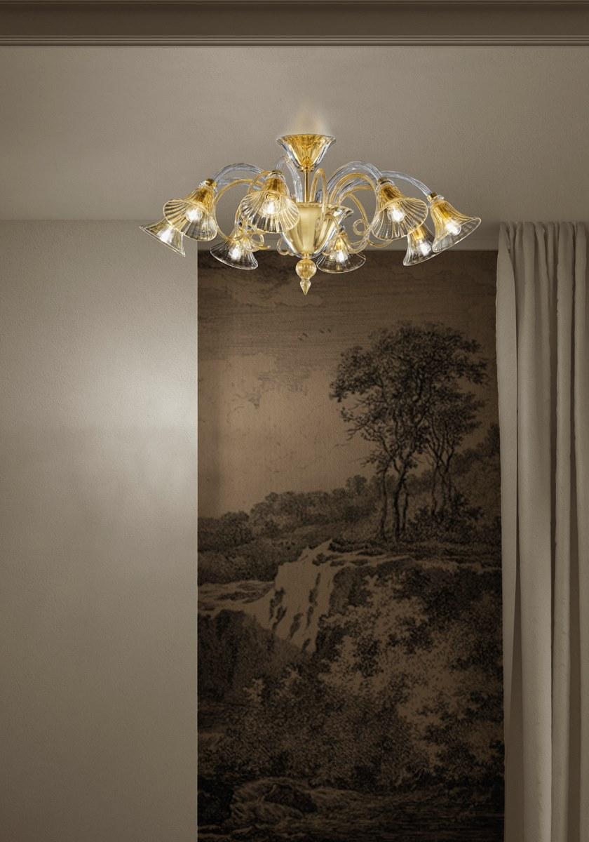 Sylcom Стеклянный потолочный светильник Venier 1421 - Вид №1