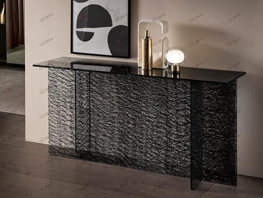 Tonelli Design Прямоугольная стеклянная консоль Sestante sun-id-1391283