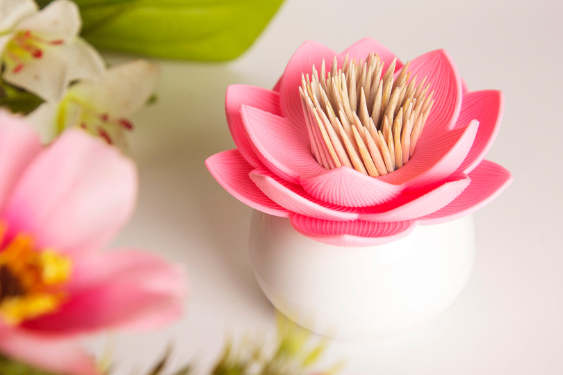 Держатель для зубочисток бело-розовый Lotus QUALY  00-3871241 Розовый  - Вид №2